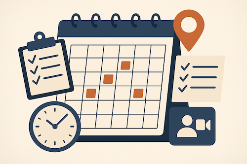 Termine und Zugänge