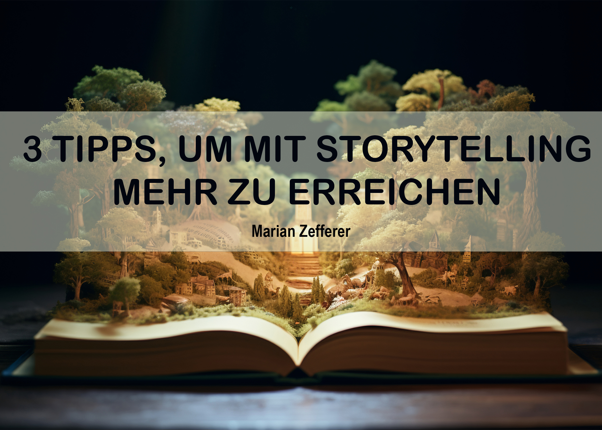 Drei Tipps, um mit Storytelling mehr zu erreichen mit Marian Zefferer